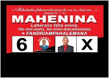 Création des flyers, affiche pour la propagande d'élection député 2019 à Madagascar