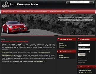 Réalisation du site http://www.autopremieremain.com/ ainsi que de la partie petites annonces automobile et inscription.
