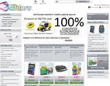 Site de la société Aldora : vente en ligne de cartouche d'encre et toners laser recyclés.