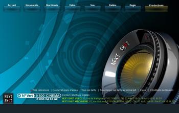 Nextshot est un site internet de location de moyen techniques pour le cinma et la tlvision.Site principalement en php.