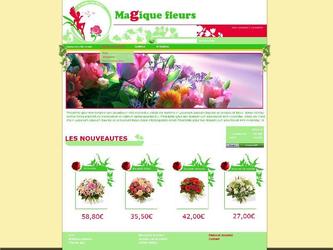 Réalisation d'une charte graphique + logo pour un site internet e-commerce de boutique de fleurs.
- Réalisation du template sous Prestashop