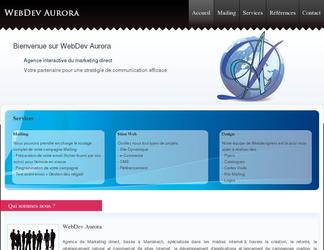 site web de notre agence, 5 pages, accueil Mailling, references, services, contact.
avec formulaire de contact d'envoi de mail  