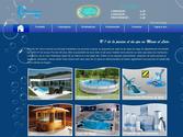 Site vitrine, de présentation de piscine coque polyester. Site en php, feuille de contact.
