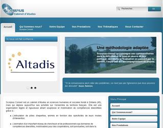 Scorpius Conseil est un cabinet d�&eacute;tudes en sciences humaines et sociales fond&eacute; &agrave; Orl&eacute;ans (45), mais qui d&eacute;ploie aujourd�hui ses activit&eacute;s sur l�ensemble du territoire fran&ccedil;ais.