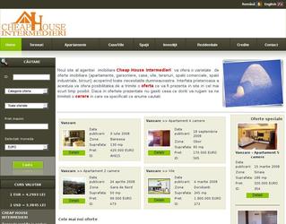 Cheaphouse est l'une des plus importante soci&eacute;t&eacute; roumaine de l'immobilier. Tout le contenu est g&eacute;r&eacute; par l'administrateur du site, en utilisant une section s&eacute;curis&eacute;e.