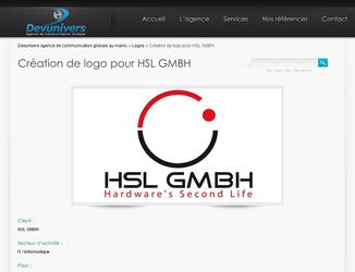 Logo pour la soci�t� : HSL-GMBH en allemand qui est sp�cialis� dans le cloud computing