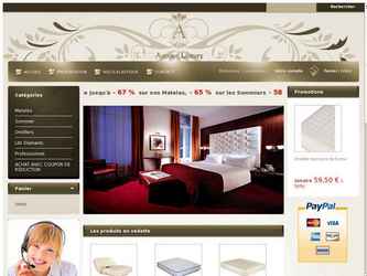 Site de vente d&eacute;di&eacute; aux matelas de luxe.