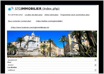 Site internet Responsive
Backoffice de gestion des annonces immobili�res
Moteur de recherche dynamique 