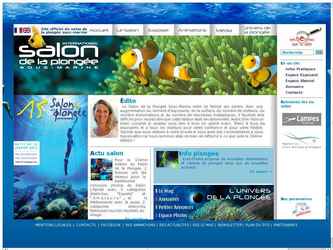 Ce portail regroupe toutes les informations relatives au Salon de la Plong&eacute;e, point de rencontre de tous les plongeurs du monde.

Le portail propose plusieurs sections, notamment:
- l'annuaire le plus complet de clubs de plong&eacute;e dans le monde
- la plus grande phototh&egrave;que mondiale sur le sujet de la plong&eacute;e
- une grande vid&eacute;oth&egrave;que
- un gestionnaire d'annonces
- un magazine online
- un syst&egrave;me int&eacute;gr&eacute; de gestion des exposants sur le salon

Nous avons aussi r&eacute;alis&eacute; les applications iPhone et Android disponibles sur GooglePlay et AppStore.

