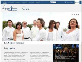 R&eacute;alisation d'un site vitrine et e-commerce pour l'orchestre de chambre des Solistes Fran&ccedil;ais.

Le site pr&eacute;sente le groupe, ses dates de concerts, la discographie et surtout la possibilit&eacute; d'&eacute;couter en ligne toutes les plages des CD's du groupe.

Si une plage vous plait, vous pouvez l'acheter en ligne (via Paypal) pour la t&eacute;l&eacute;charger et l'&eacute;couter en entier.