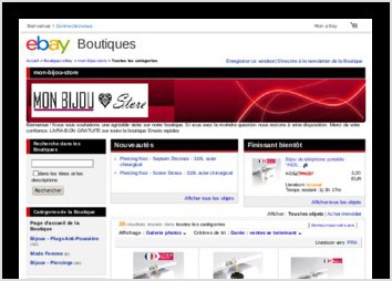 Projet personnel d'activit&eacute; de vente en ligne. 