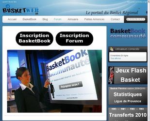 Site d'une association r&eacute;gionale de basket ball
