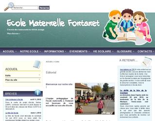 Cr&eacute;ation d'un site internet pour une &eacute;cole maternelle correspondant au projet d'&eacute;cole et en collaboration avec la directrice de l'&eacute;tablissement.
Ce site permet le suivi et le dialogue avec les parents d'&eacute;l&egrave;ves et permet de publier des photos sur les diff&eacute;rentes activit&eacute;s, projets scolaires.
La mise en page, le design et 'architecture du site a &eacute;t&eacute; confi&eacute; &agrave; nos soins. Un back-office a &eacute;t&eacute; mis &agrave; disposition des enseignants et apr&egrave;s une courte formation, ils ont pu &ecirc;tre autonome sur l'insertion d'images et de textes dans les pages.
Un suivi est assur&eacute; pour des interventions ponctuelles: ajout de fonctionnalit&eacute; au back-office, correction de mise en page, &eacute;volution graphique, d&eacute;pannage ponctuel. 