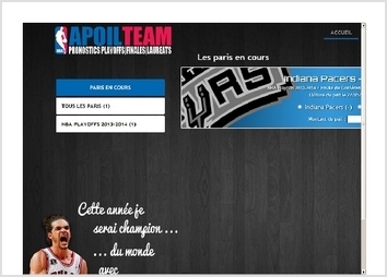 R&eacute;alisation d'un site de concours de pronostics entre amis, compatible tablette et mobile.

Langage utilis&eacute; : HTML, CSS, PHP, MYSQL, JAVASCRIPT