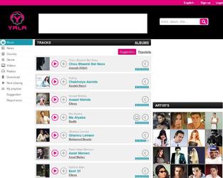 le site offre de la musique gratuite, vid&eacute;o clips du monde occidental.
mon r&ocirc;le dans ce grand projet c�&eacute;tait la cr&eacute;ation de son blog Wordpress en 3 langues http://yala.fm/news/
