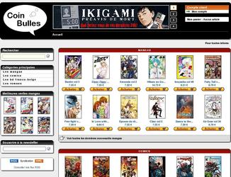 Refonte compl&egrave;te du site (graphisme + code) du site de vente Coin Bulles. Cela concernait aussi bien le front-office que le back-office.