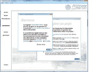 R&eacute;alisation compl&egrave;te d'un logiciel sous Windev 17. Ce logiciel "Chantier Vert" est issue de l'id&eacute;e originale d'une petite entreprise suisse qui a mis au point un barom&egrave;tre d'&eacute;valuation du respect environnemental sur les chantiers de travaux publics. Le logiciel permet l'information des divers intervenants du projet, la s&eacute;lection des fiches mesures applicables ou non aux projets, et du suivi des &eacute;v&eacute;luation de chantiers avec graphiques et interpr&eacute;tations. Des &eacute;ditions PDF sont propos&eacute;es. Un syst&egrave;me de gestiond es licenses est inclus, conjointement avec un moyen de mise &agrave; jour de l'application automatis&eacute;.
