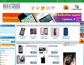 vente des produits &eacute;lectronique, r&eacute;paration, d&eacute;calquage des t&eacute;l&eacute;phone portable, avec une administration de gestion des articles et des produits (CMS)
