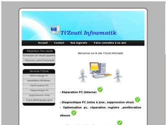 j'ai cre&eacute;r ce site afin de propos&eacute; des prestations informatiques 