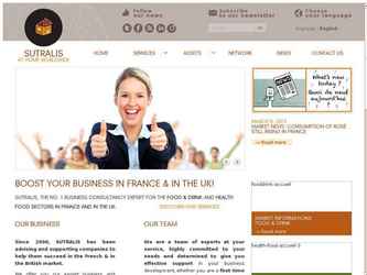 SUTRALIS, le 1er cabinet priv&eacute; d'expertise commerciale sp&eacute;cialiste des secteurs FOOD & DRINK et HEALTH FOOD en France et au Royaume-Uni.

Site Corporate multilingue.